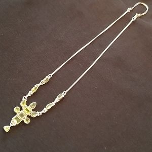 Peridot sterling silver necklace